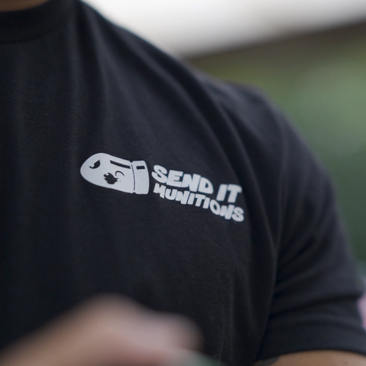 Send It Munitions Black Classic T-Shirt Front