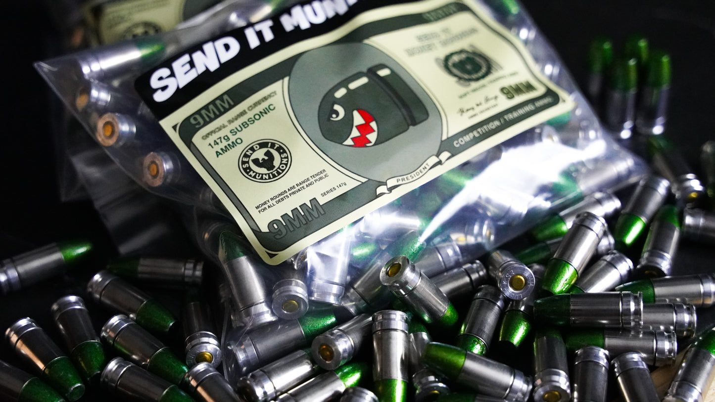 Money Rounds: Ultra Low Recoil 147g 9mm (100 count)