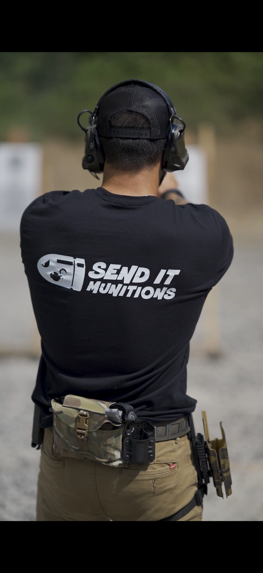 Send It Munitions Black Classic T-Shirt Backside