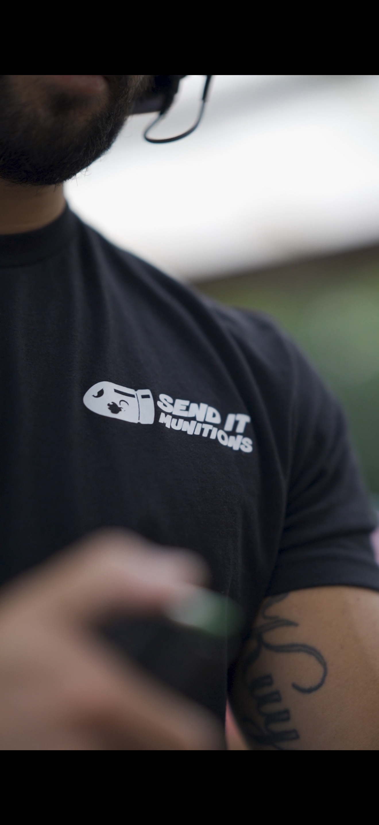 Send It Munitions Black Classic T-Shirt Front