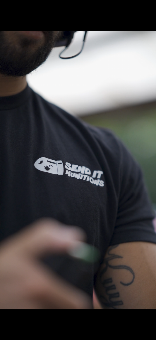 Send It Munitions Black Classic T-Shirt Front